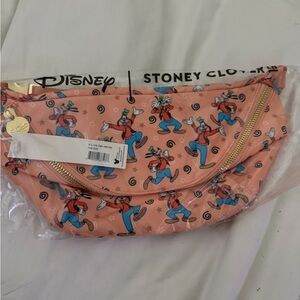 Stoney Clover Lane Pink Crossbody Bag with Cartoon Print